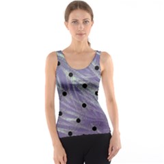 Hand Painted Branches With Collage Wood Bloom In Peace Women s Basic Tank Top by pepitasart