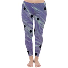 Hand Painted Branches With Collage Wood Bloom In Peace Classic Winter Leggings