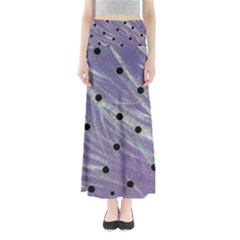 Hand Painted Branches With Collage Wood Bloom In Peace Full Length Maxi Skirt