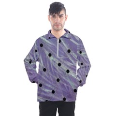 Hand Painted Branches With Collage Wood Bloom In Peace Men s Half Zip Pullover