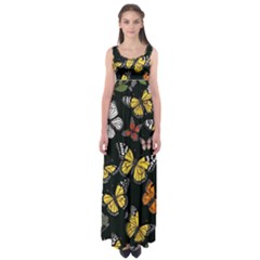 Flowers Butterfly Blooms Flowering Spring Empire Waist Maxi Dress by Simbadda