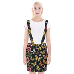 Flowers Butterfly Blooms Flowering Spring Braces Suspender Skirt by Simbadda