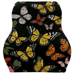 Flowers Butterfly Blooms Flowering Spring Car Seat Velour Cushion  by Simbadda