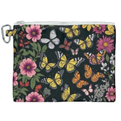 Flowers Butterfly Blooms Flowering Spring Canvas Cosmetic Bag (xxl) by Simbadda