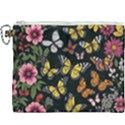 Flowers Butterfly Blooms Flowering Spring Canvas Cosmetic Bag (XXXL) View1