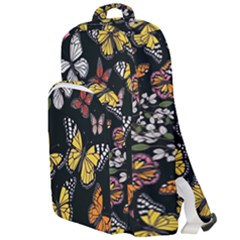 Flowers Butterfly Blooms Flowering Spring Double Compartment Backpack by Simbadda