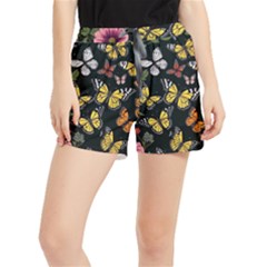 Flowers Butterfly Blooms Flowering Spring Women s Runner Shorts by Simbadda