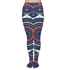 Mandala Orange Navy Tights by Simbadda