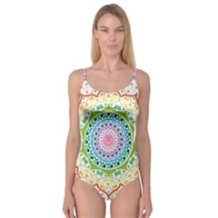 Mandala Pattern Rainbow Pride Camisole Leotard  by Simbadda