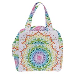 Mandala Pattern Rainbow Pride Boxy Hand Bag by Simbadda