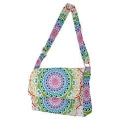 Mandala Pattern Rainbow Pride Full Print Messenger Bag (m) by Simbadda