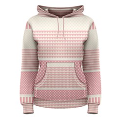 Background Pink Beige Decorative Texture Craft Women s Pullover Hoodie by Simbadda