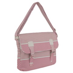 Background Pink Beige Decorative Texture Craft Buckle Messenger Bag by Simbadda