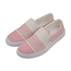 Background Pink Beige Decorative Texture Craft Women s Canvas Slip Ons by Simbadda