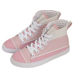 Background Pink Beige Decorative Texture Craft Men s Hi-top Skate Sneakers by Simbadda