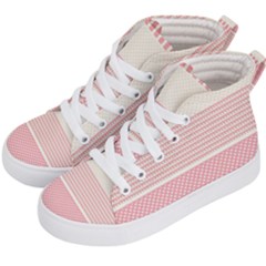 Background Pink Beige Decorative Texture Craft Kids  Hi-top Skate Sneakers by Simbadda