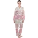 Background Pink Beige Decorative Texture Craft Women s Long Sleeve Satin Pajamas Set	 View1