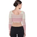 Background Pink Beige Decorative Texture Craft Velvet Long Sleeve Crop Top View2