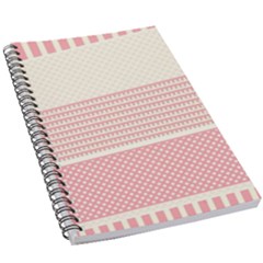 Background Pink Beige Decorative Texture Craft 5 5  X 8 5  Notebook by Simbadda