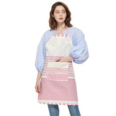 Background Pink Beige Decorative Texture Craft Pocket Apron by Simbadda