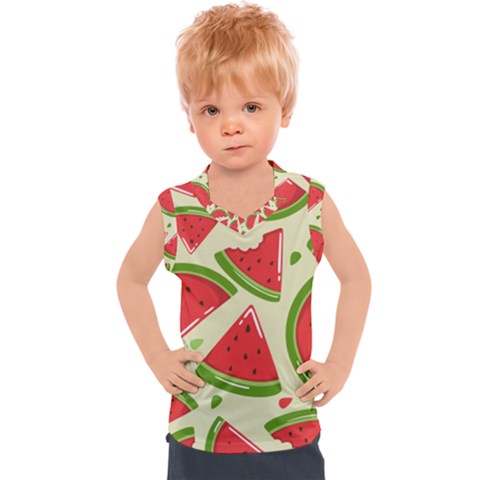 Cute Watermelon Seamless Pattern Kids  Sport Tank Top by Simbadda