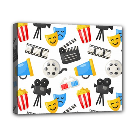 Cinema Icons Pattern Seamless Signs Symbols Collection Icon Canvas 10  X 8  (stretched)