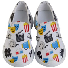 Cinema Icons Pattern Seamless Signs Symbols Collection Icon Kids Lightweight Slip Ons by Simbadda