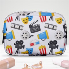 Cinema Icons Pattern Seamless Signs Symbols Collection Icon Make Up Pouch (small) by Simbadda