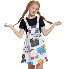 Cinema Icons Pattern Seamless Signs Symbols Collection Icon Kids  Apron Dress by Simbadda