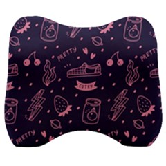 Various Cute Girly Stuff Seamless Pattern Velour Head Support Cushion by Simbadda