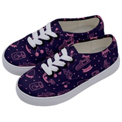 Various Cute Girly Stuff Seamless Pattern Kids  Classic Low Top Sneakers by Simbadda