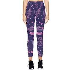 Various Cute Girly Stuff Seamless Pattern Pocket Leggings  by Simbadda