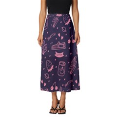 Various Cute Girly Stuff Seamless Pattern Classic Midi Chiffon Skirt by Simbadda