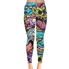 Zombie Heads Pattern Everyday Leggings  by Simbadda