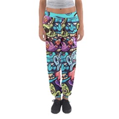 Zombie Heads Pattern Women s Jogger Sweatpants by Simbadda