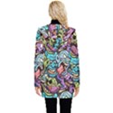 Zombie Heads Pattern Button Up Hooded Coat  View2