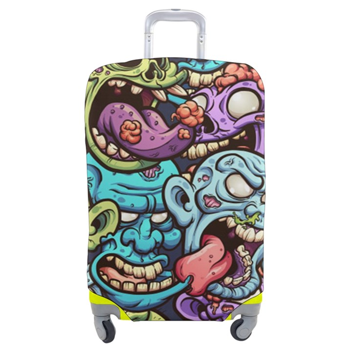 Zombie Heads Pattern Luggage Cover (Medium)