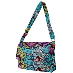 Zombie Heads Pattern Full Print Messenger Bag (s) by Simbadda