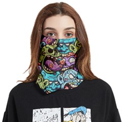 Zombie Heads Pattern Face Covering Bandana (two Sides) by Simbadda