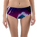 Tsunami Waves Ocean Sea Nautical Nature Water Unique Reversible Mid-Waist Bikini Bottoms View1