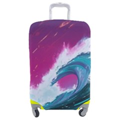 Tsunami Waves Ocean Sea Nautical Nature Water Unique Luggage Cover (medium) by Simbadda