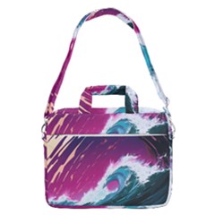 Tsunami Waves Ocean Sea Nautical Nature Water Unique Macbook Pro 16  Shoulder Laptop Bag by Simbadda