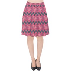 Background Pattern Structure Velvet High Waist Skirt by Simbadda