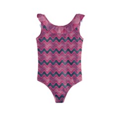 Background Pattern Structure Kids  Frill Swimsuit by Simbadda