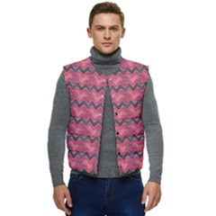 Background Pattern Structure Men s Button Up Puffer Vest	 by Simbadda