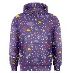 Pattern Cute Clouds Stars Men s Core Hoodie by Simbadda