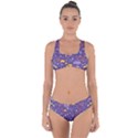 Pattern Cute Clouds Stars Criss Cross Bikini Set View1