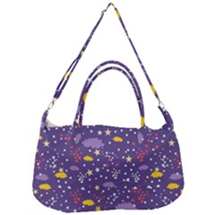 Pattern Cute Clouds Stars Removable Strap Handbag by Simbadda