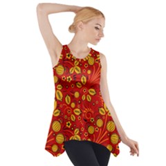 Seamless Pattern Slavic Folk Style Side Drop Tank Tunic by Simbadda