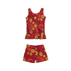 Seamless Pattern Slavic Folk Style Kids  Boyleg Swimsuit by Simbadda